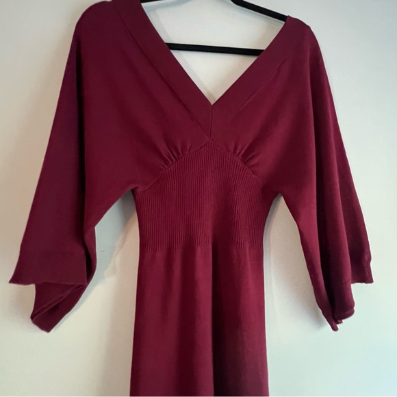 NWT Maroon Red Derek Heart Size Medium Fall/Winter Dress - Picture 6 of 7